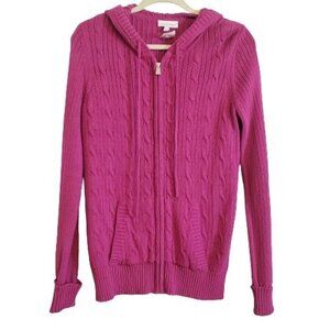 Fashion Bug knit full zip hoodie sweater size M NWT